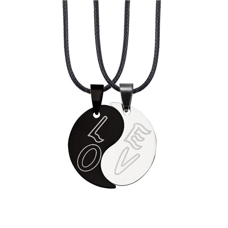 Flongo Set Gioielli Amore: Bracciale Lui E Lei + Collane + Anello A Cuore | Acciaio Inox Con Zirconi | Regalo Di Coppia