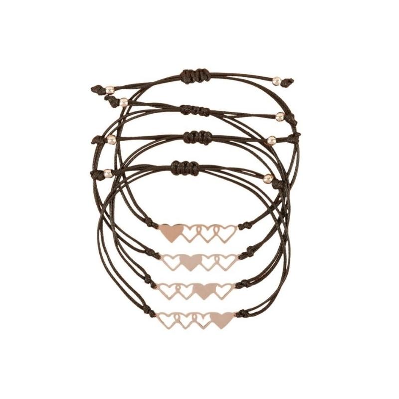 Bracciali Dell'Amicizia Fatti A Mano Per Migliori Amiche - Regolabili Con Perline Di Argilla, Colori Vivaci