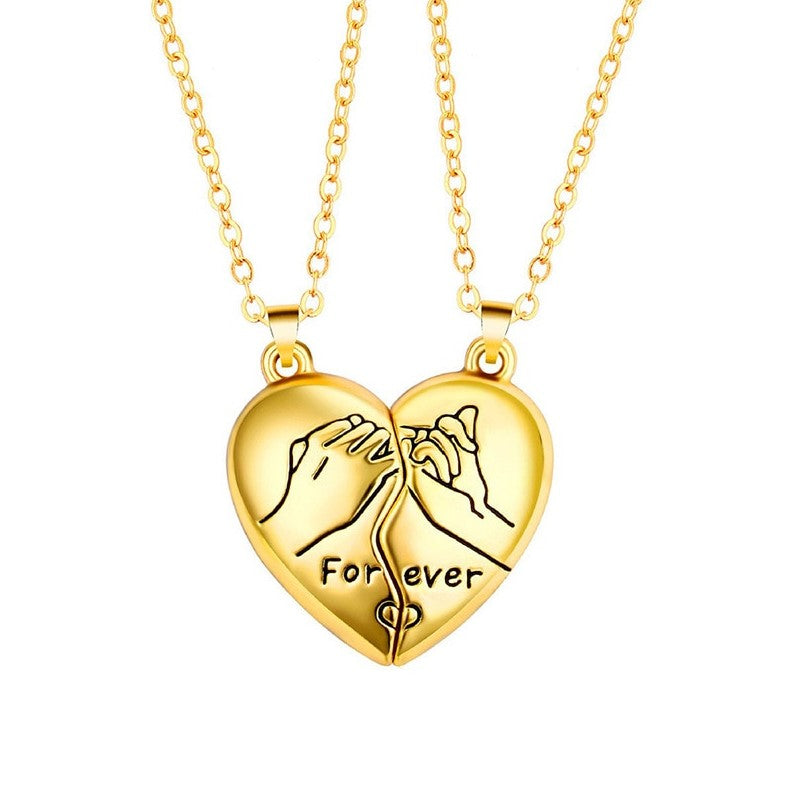 2 Collane Magnetiche A Cuore Spezzato - Regalo Coppia, Acciaio Inox E Pelle, Con Attrazione Magnetica - Foto 6