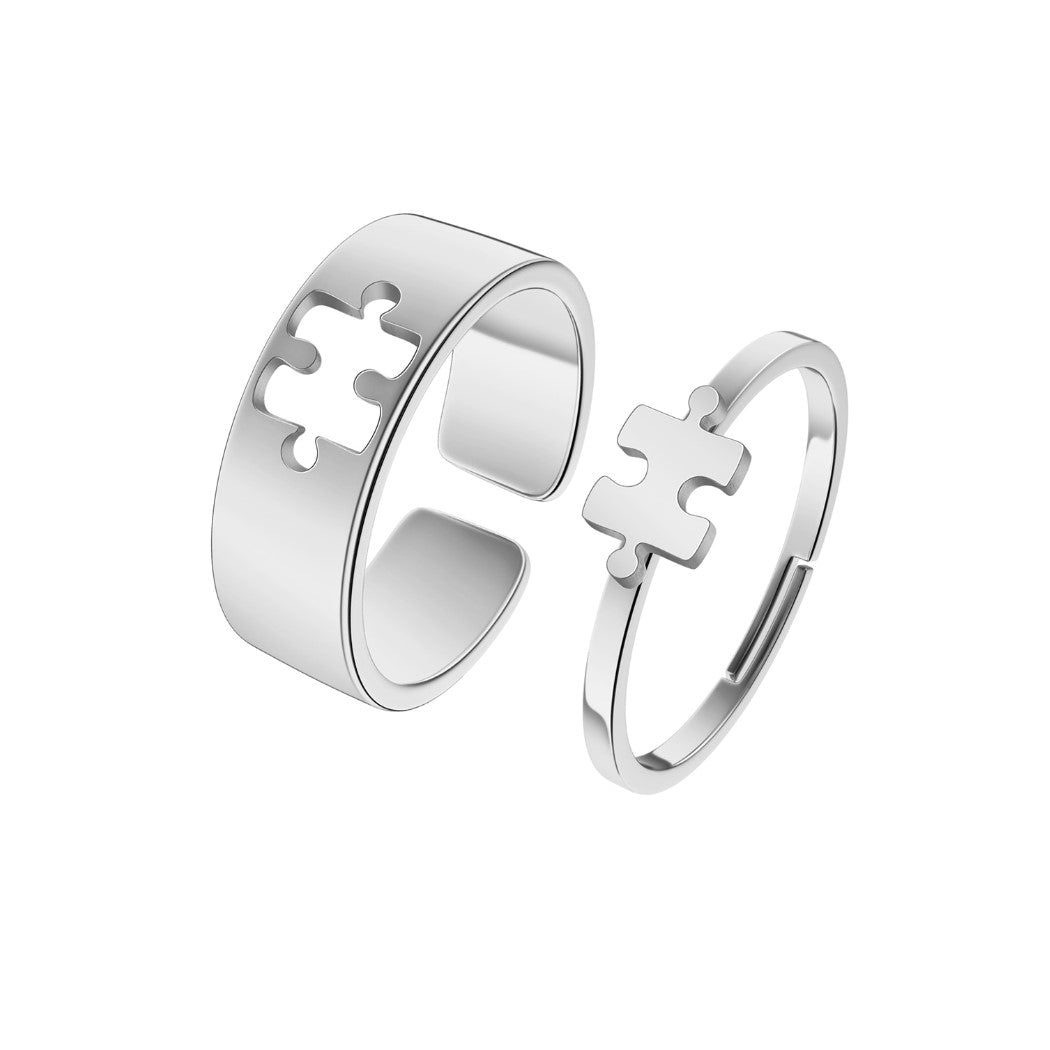 Anello Coppia Puzzle
