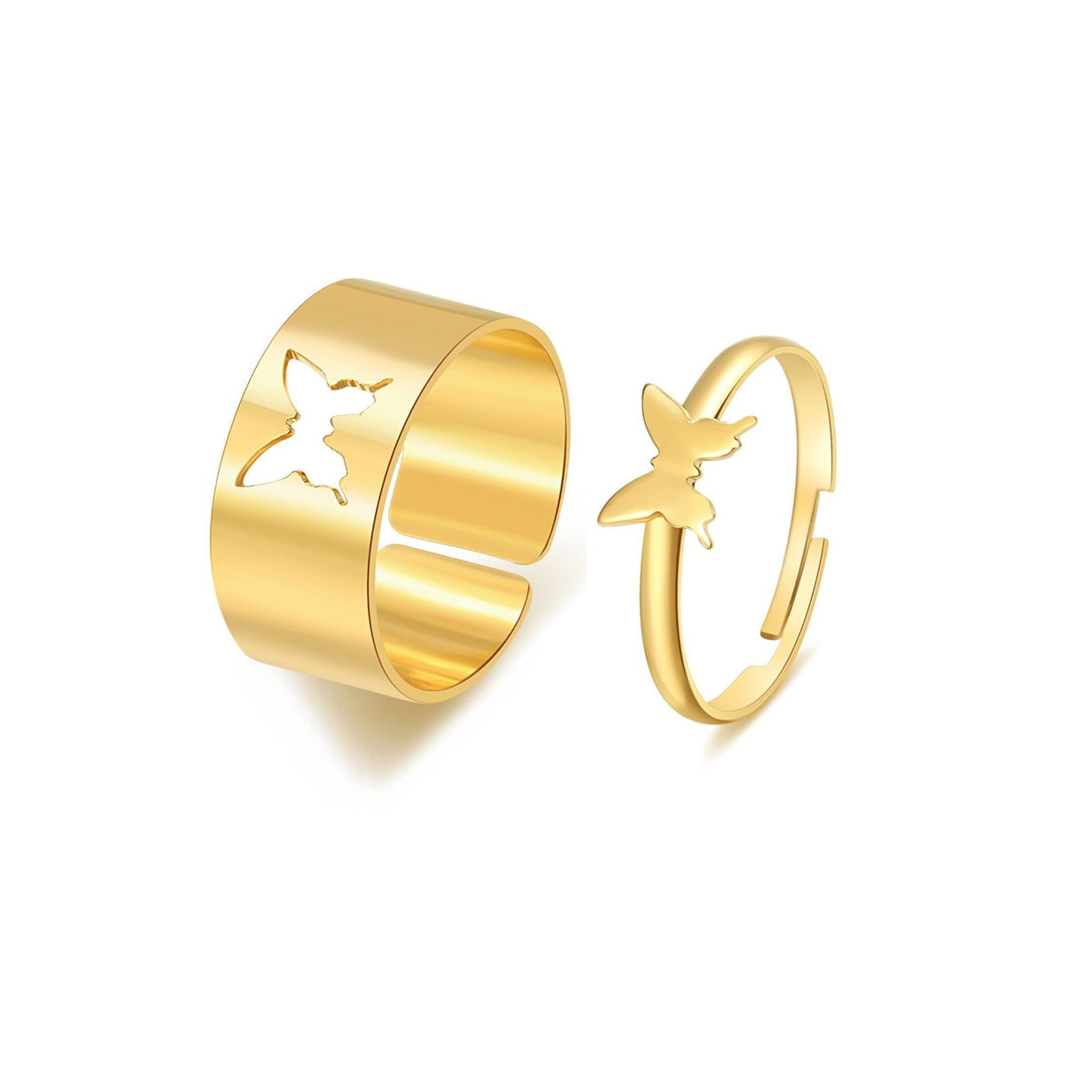 anello di coppia farfalla