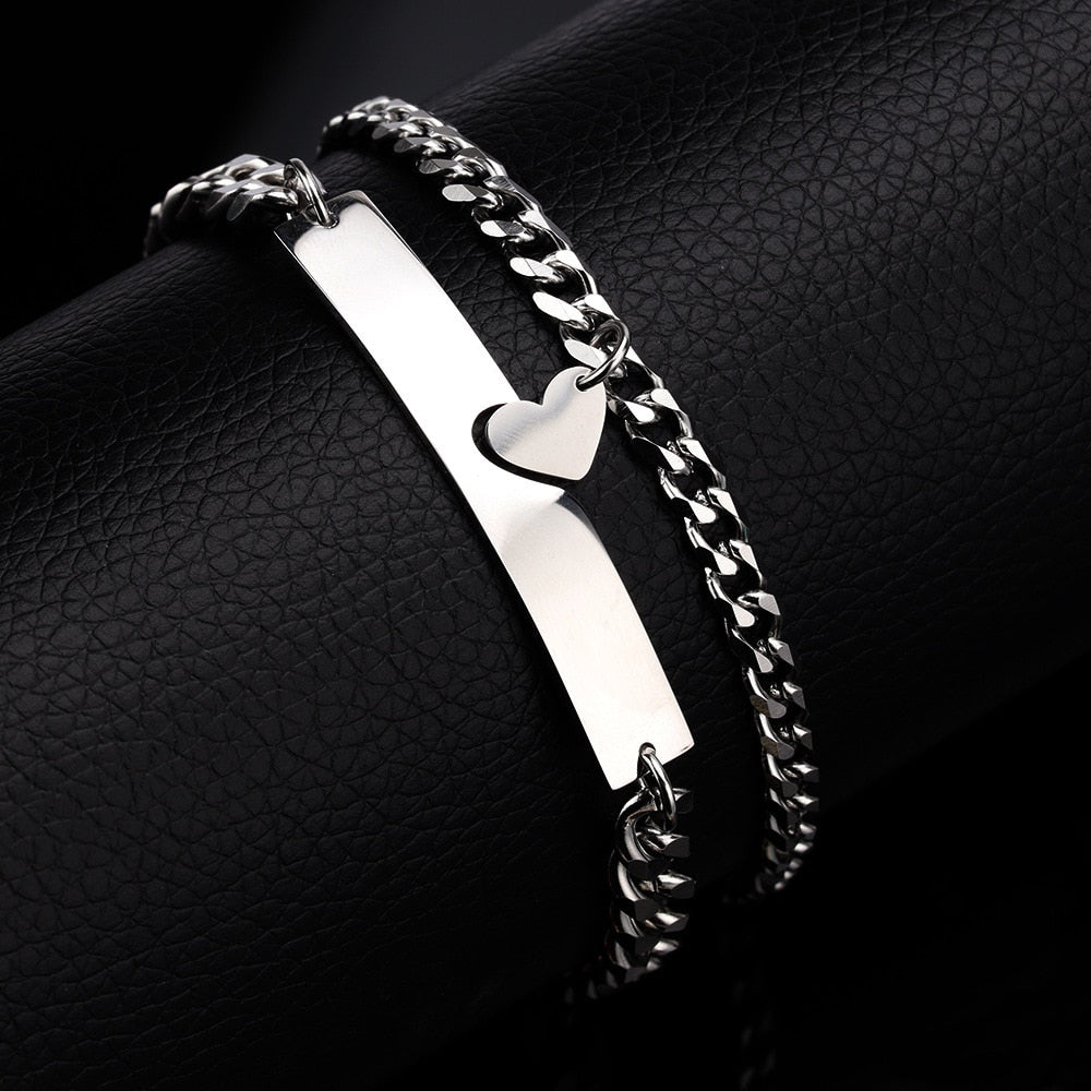 bracciali coppia in acciaio