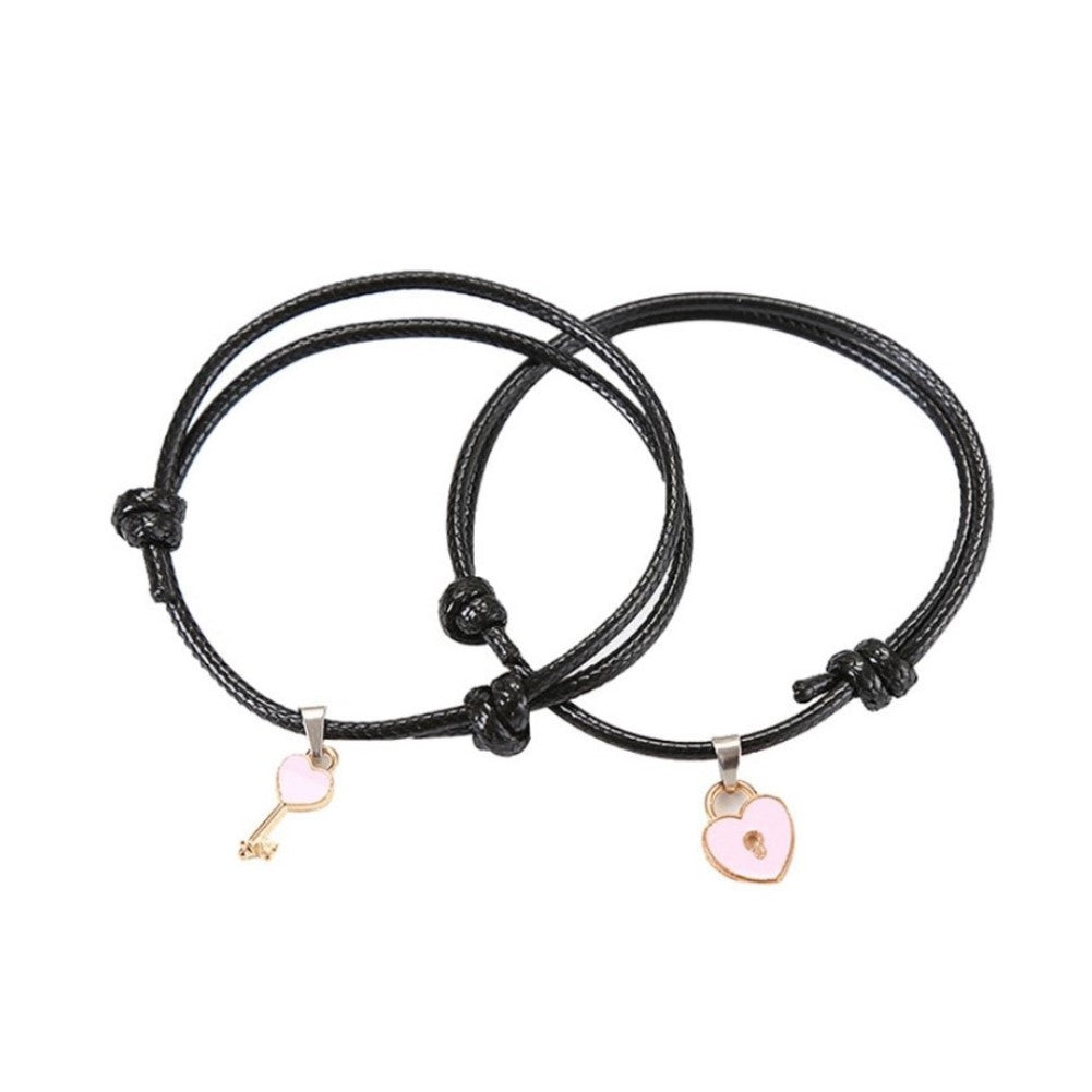 Acquista 1 paio di braccialetti luminosi in lega di moda intrecciati a mano, braccialetti luminosi, regalo di gioielli per gli amanti degli amici in Italia a partire da 4.85